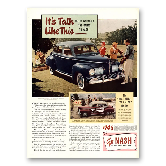 1941 Nash Motors Talk Like This That’s Switching Thousands Vintage Magazine Print Ad