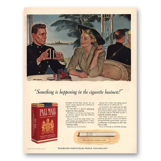 1941 Pall Mall Cigarettes Something Is Happening In the Cigarette Business Vintage Magazine Print Ad