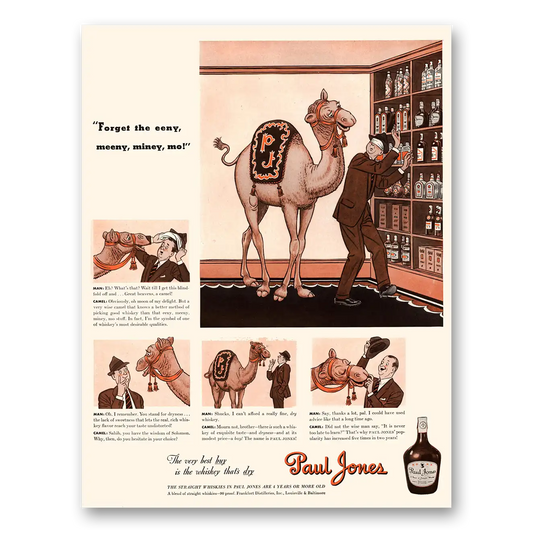 1941 Paul Jones Whiskey Meeny Miney Mo Vintage Magazine Print Ad