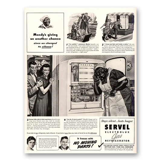 1941 Servel Refrigerator Electrolux Mandys Giving Us Another Chance Vintage Magazine Print Ad