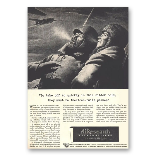 1942 Garrett AiResearch To Take Off So Quickly Vintage Magazine Print Ad