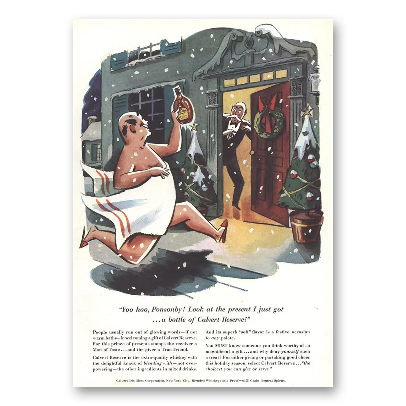 1942 Calvert Reserve Yoo Hoo Ponsonby Vintage Magazine Print Ad