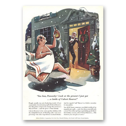 1942 Calvert Reserve Yoo Hoo Ponsonby Vintage Magazine Print Ad