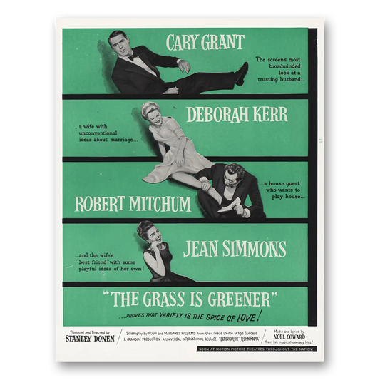 1960 The Grass Is Greener Promo Cary Grant and Deborah Kerr Vintage Magazine Print Ad