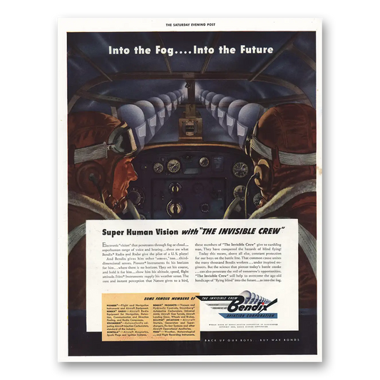 1943 Bendix Aviation Super Human Vision Vintage Magazine Print Ad