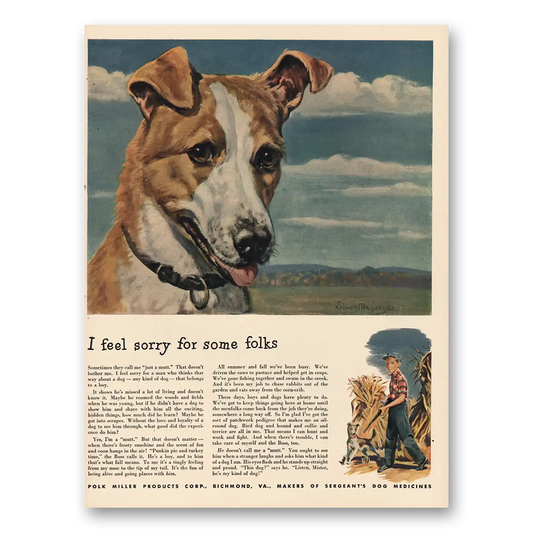 1943 Polk Miller Products I Feel Sorry for Some Folks Vintage Magazine Print Ad