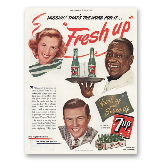 1944 7Up Yassuh Thats the Word Vintage Magazine Print Ad