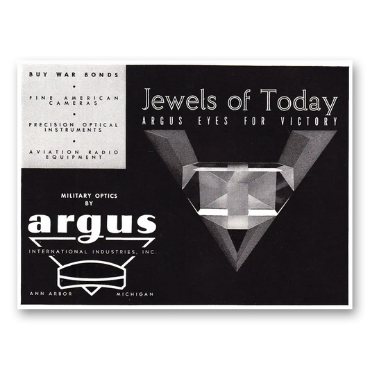 1944 Argus Jewels of Today Vintage Magazine Print Ad