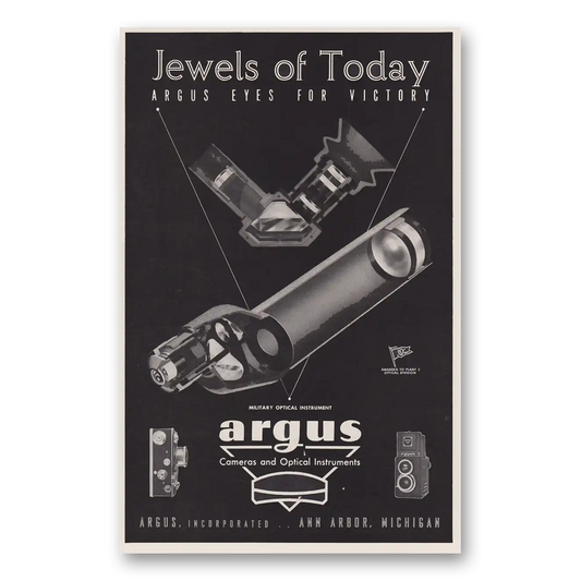 1944 Argus Jewels of Today Eyes For Victory Vintage Magazine Print Ad