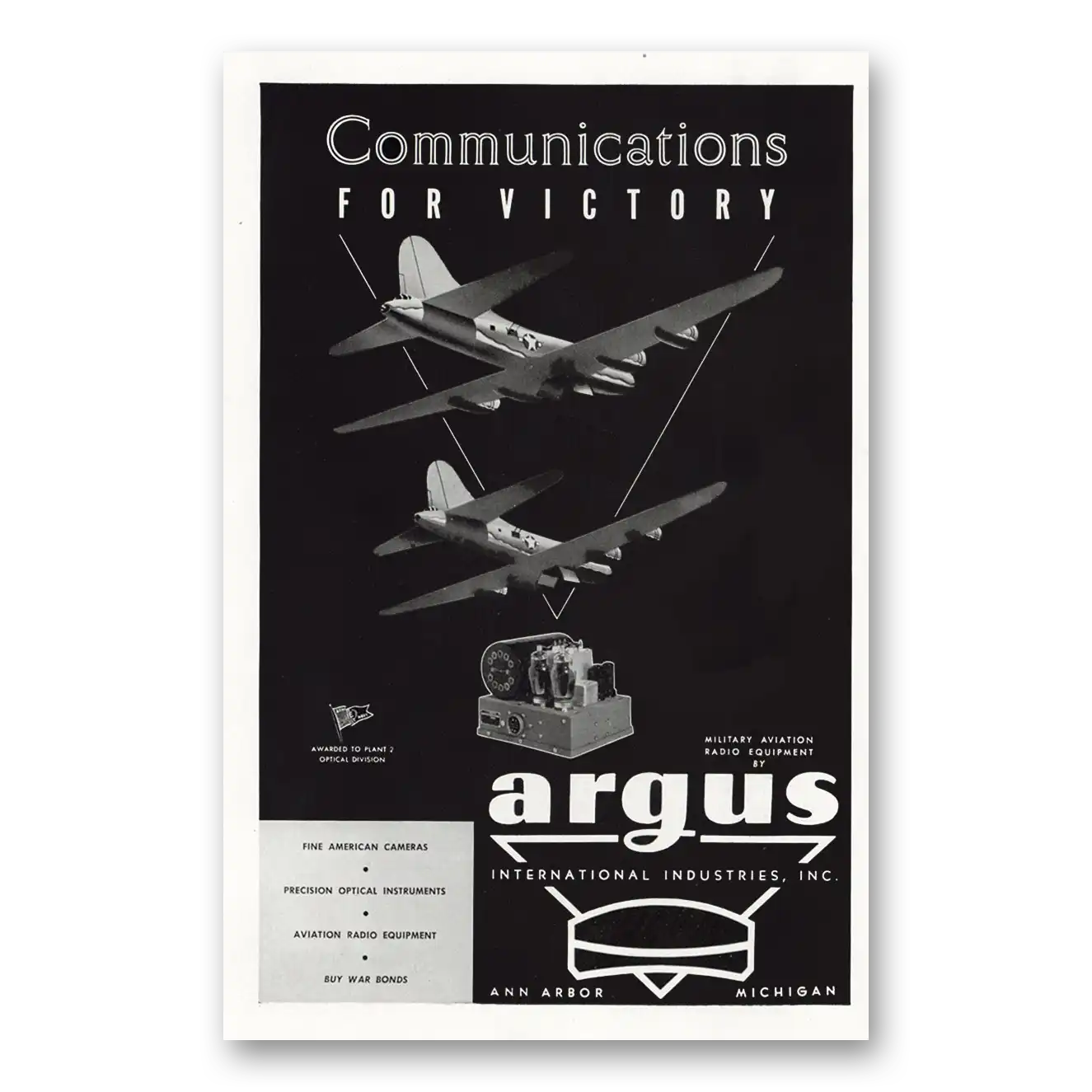 1944 Argus Communications for Victory Vintage Magazine Print Ad