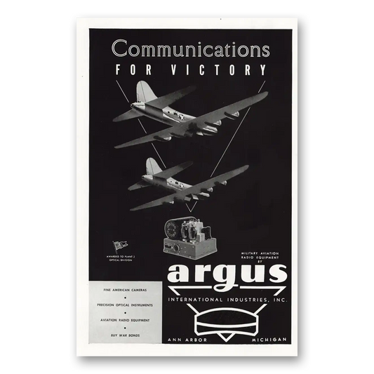 1944 Argus Communications for Victory Vintage Magazine Print Ad