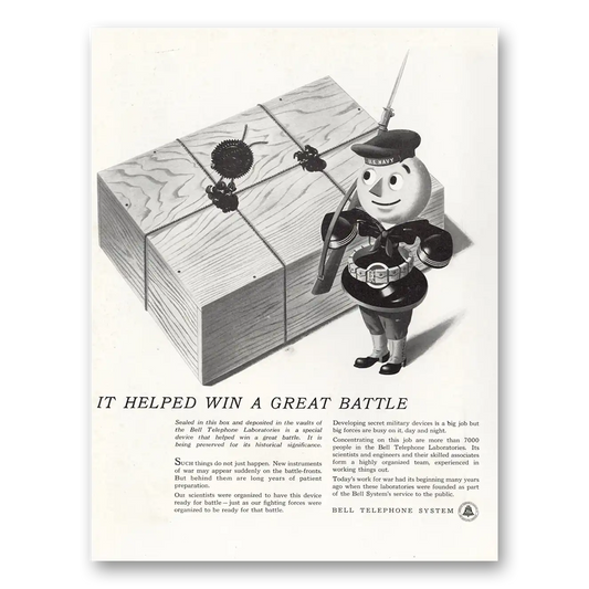 1944 Bell Telephone Helped Win a Great Battle Vintage Magazine Print Ad