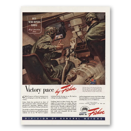 1944 Body by Fisher Victory Pace by Fisher Vintage Magazine Print Ad