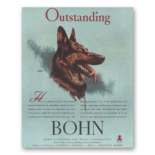 1944 Bohn Aluminum and Brass Outstanding Vintage Magazine Print Ad