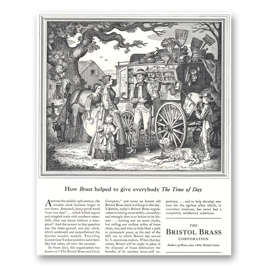 1944 Bristol Brass Give Everybody the Time of Day Vintage Magazine Print Ad