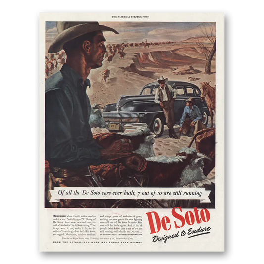 1944 DeSoto Of All the DeSoto Cars Ever Built Vintage Magazine Print Ad