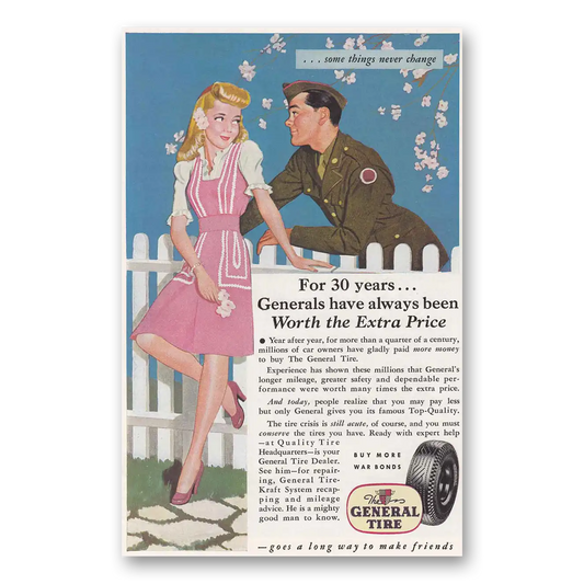 1944 General Tire Some Things Never Change Vintage Magazine Print Ad