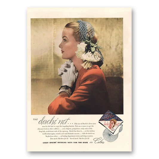 1944 Lilly Dache Take Two Vintage Magazine Print Ad