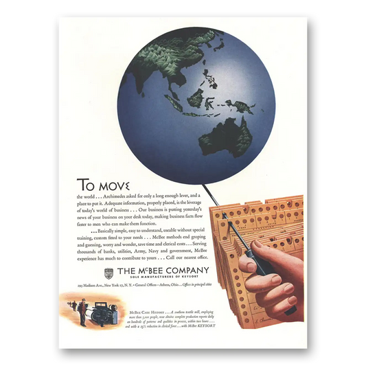 1944 McBee Company To Move the World Vintage Magazine Print Ad