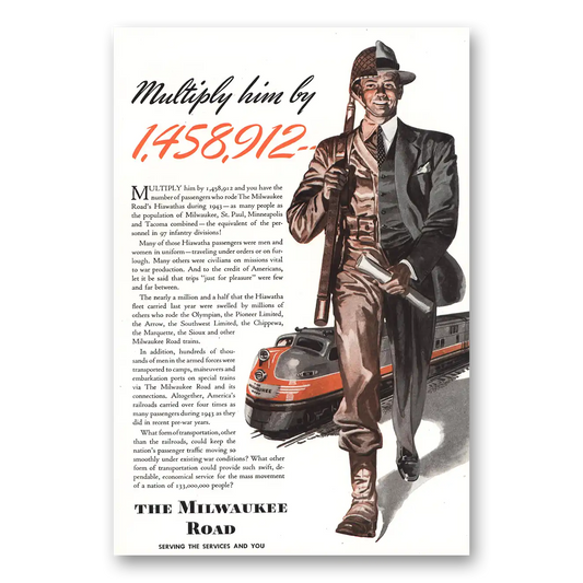 1944 Milwaukee Road Multiple Him by 1458912 Vintage Magazine Print Ad