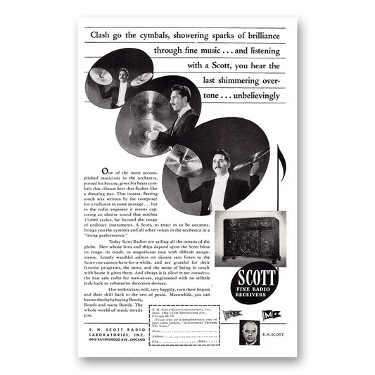 1944 Scott Radio Clash Go the Symbols Vintage Magazine Print Ad