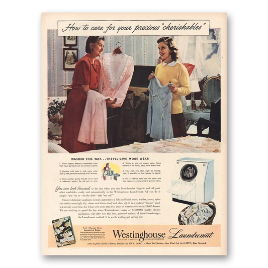 1944 Westinghouse Precious Cherishables Vintage Magazine Print Ad