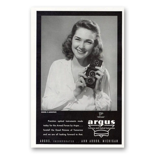 1945 Argoflex Camera Model E Argoflex Vintage Magazine Print Ad