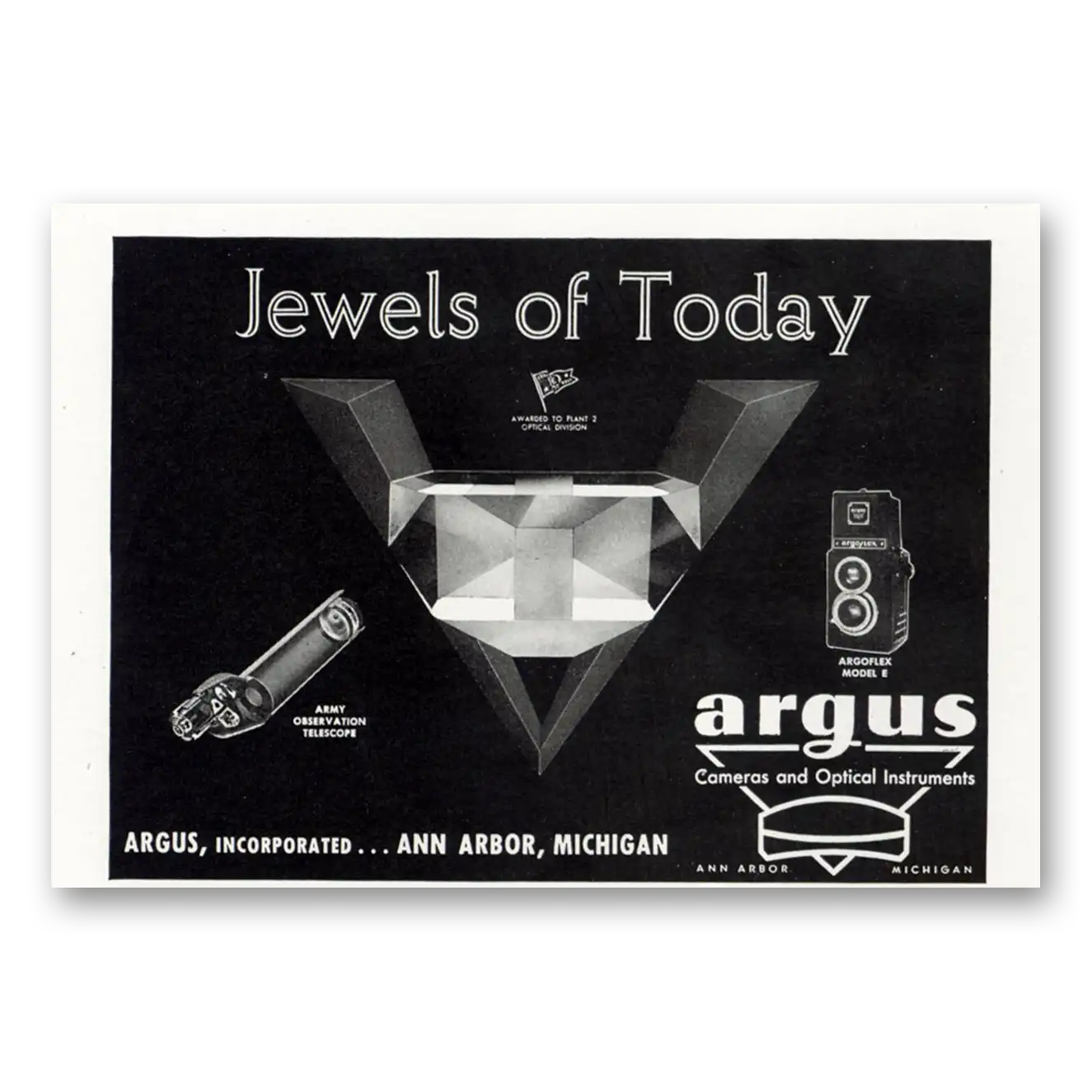 1945 Argus Jewels of Today Vintage Magazine Print Ad