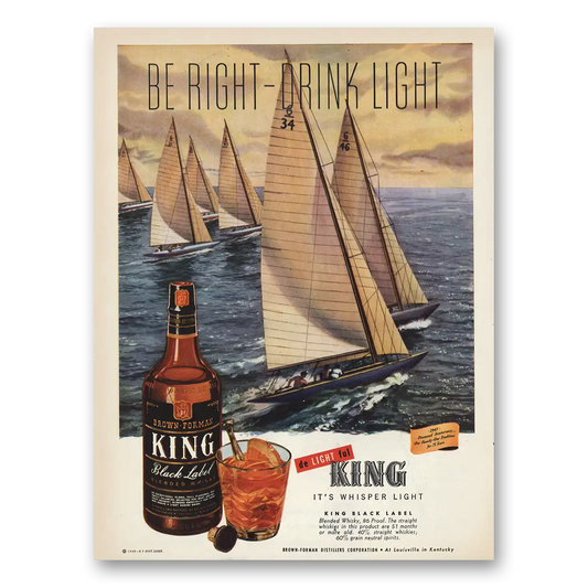 1945 King Whisky Diamond Anniversary Vintage Magazine Print Ad