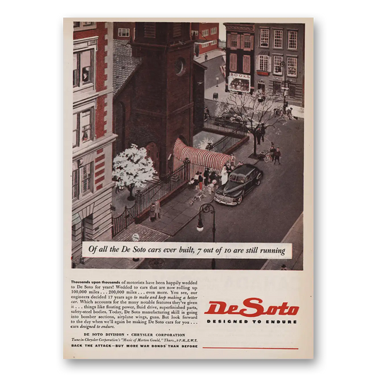 1945 DeSoto 7 Out of 10 Are Still Running Vintage Magazine Print Ad