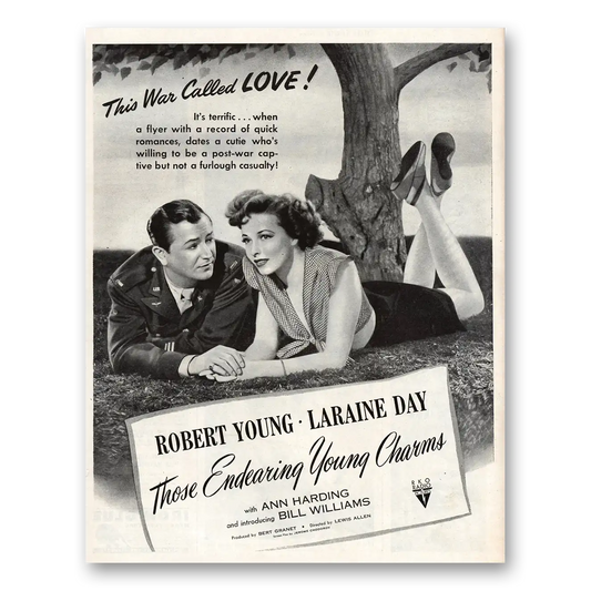 1945 Those Endearing Young Charms Movie Promo Robert Young Vintage Magazine Print Ad