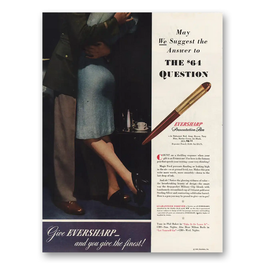 1945 Eversharp Presentation Pen The 64 Question Vintage Magazine Print Ad