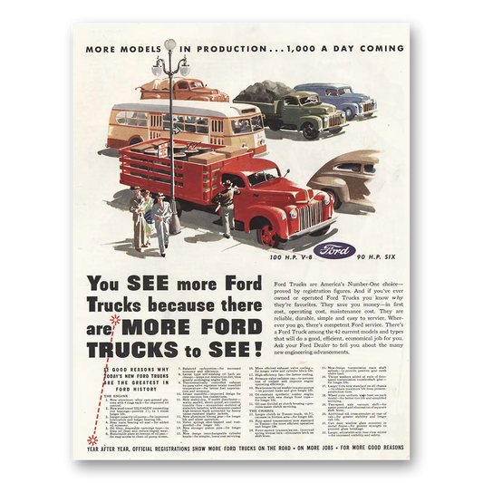 1945 Ford Trucks More Ford Trucks To See Vintage Magazine Print Ad