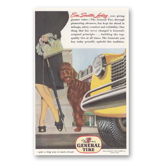 1945 General Tire Even Smarter Looking Dog Vintage Magazine Print Ad