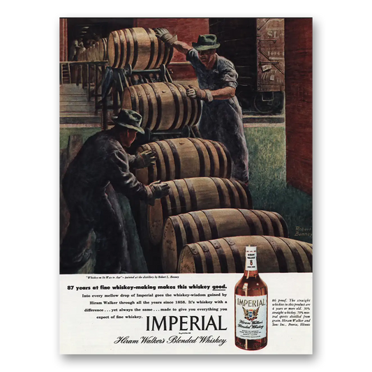 1945 Imperial Whiskey Whiskey On Its Way Vintage Magazine Print Ad