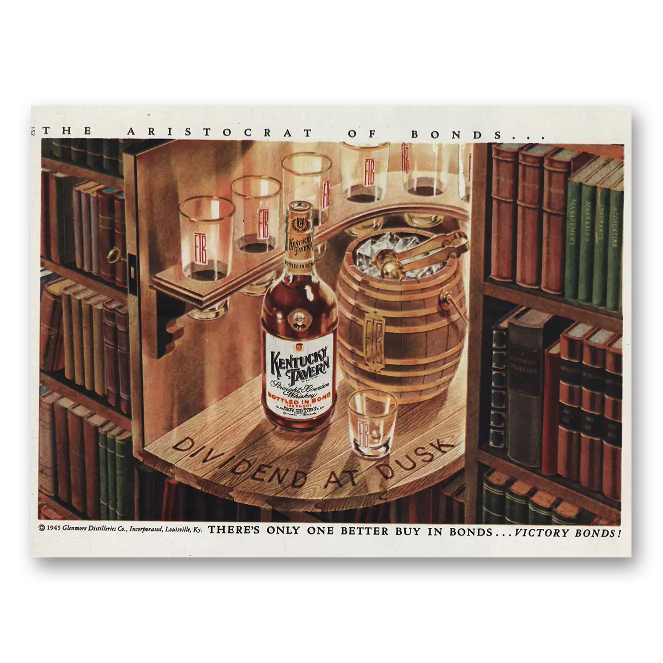 1945 Kentucky Tavern Whiskey Only One Better Buy Vintage Magazine Print Ad