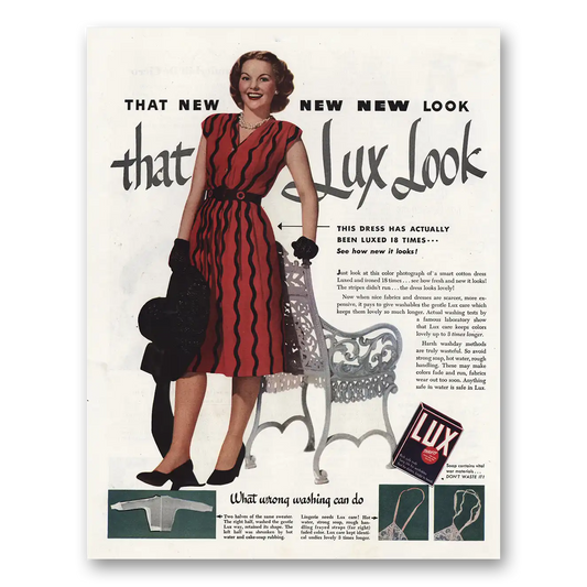 1945 Lux Soap That Lux Look Vintage Magazine Print Ad