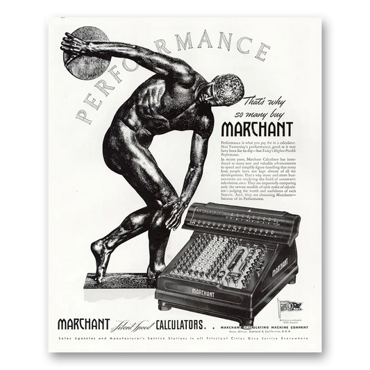 1945 Marchant Calculating Machine Performance That’s Why So Many Buy Vintage Magazine Print Ad