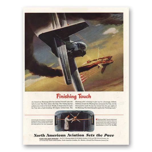 1945 North American Aviation Finishing Touch Vintage Magazine Print Ad