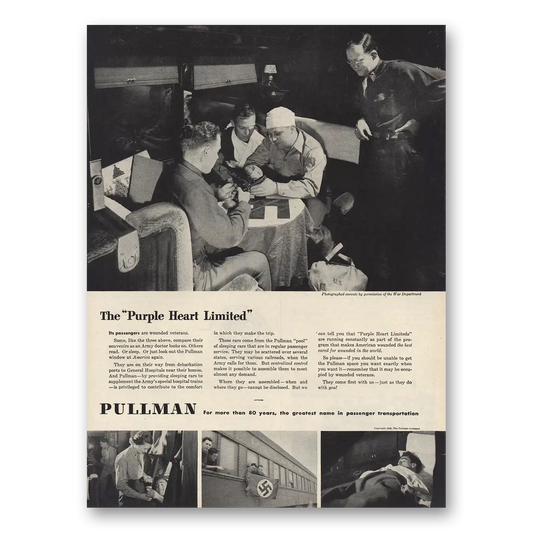 1945 Pullman Purple Heart Limited Vintage Magazine Print Ad