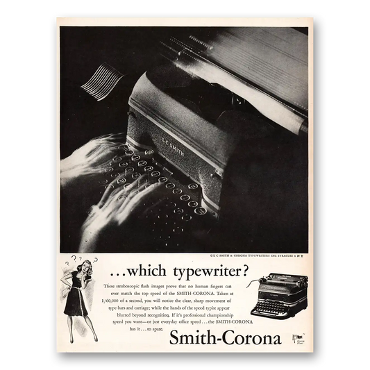 1945 Smith Corona Typewriters Which Typewriter Vintage Magazine Print Ad