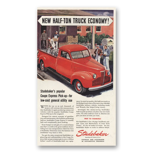 1945 Studebaker Trucks Coupe Express Pickup Vintage Magazine Print Ad