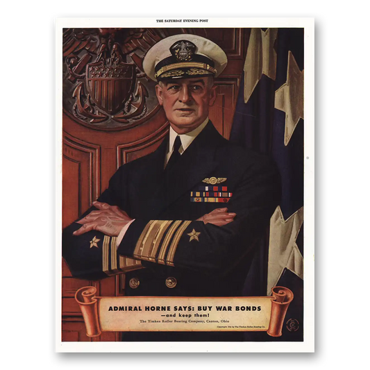 1945 War Bonds War Bonds Admiral Horne Vintage Magazine Print Ad