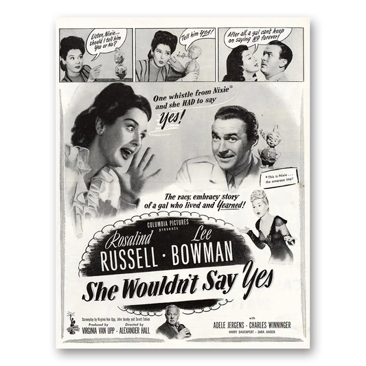 1945 She Wouldn’t Say You Movie Promo Rosalind Russell Vintage Magazine Print Ad