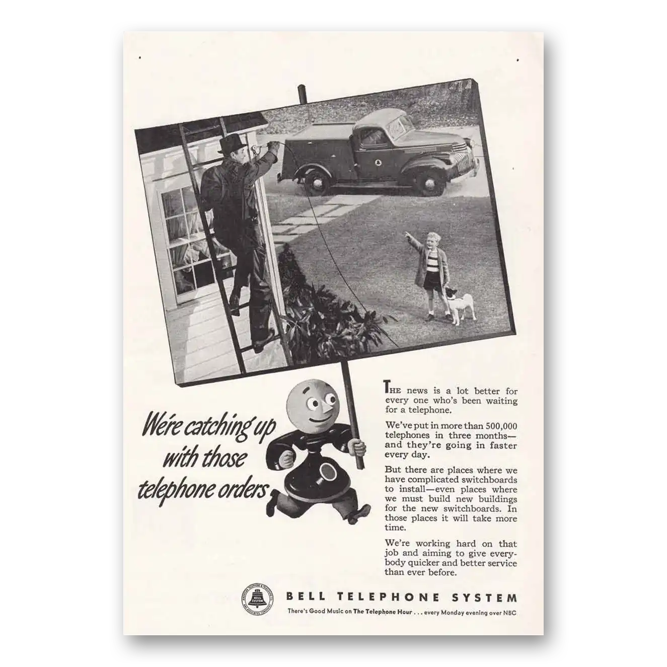 1946 Bell Telephone Telephone Orders Vintage Magazine Print Ad