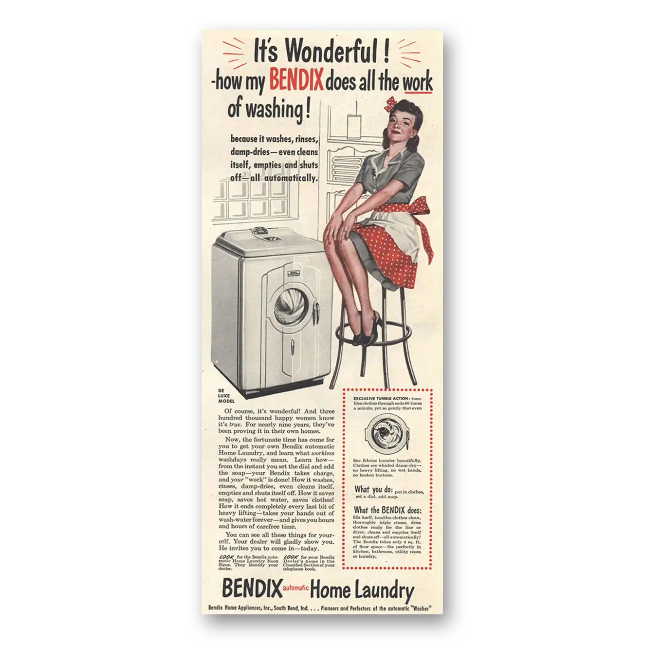 1946 Bendix Home Laundry Home Laundry Its Wonderful Vintage Magazine Print Ad