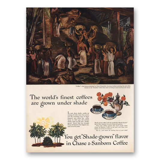 1946 Chase & Sanborn Coffee Painting Doris Rosenthal Vintage Magazine Print Ad