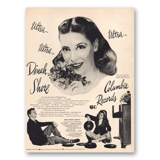 1946 Dinah Shore Promo Ultra Dinah Shore Vintage Magazine Print Ad