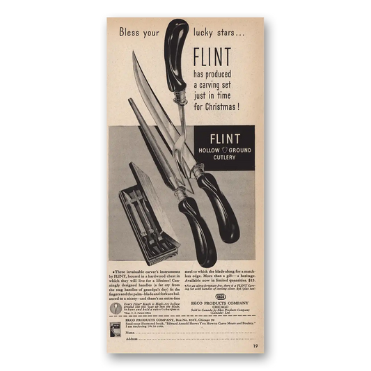 1946 Flint Knives Bless Your Lucky Stars Vintage Magazine Print Ad