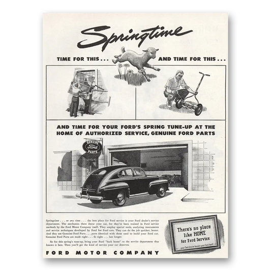 1946 Ford Parts and Service Springtime Time For This Vintage Magazine Print Ad